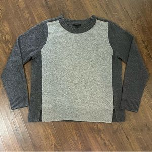 J. Crew Wool Zip Shoulder Sweater